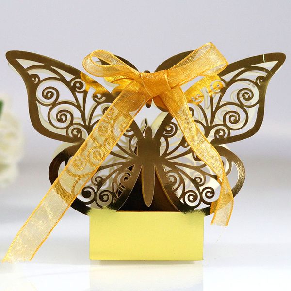 

favor holders 10pcs/set diy butterfly laser cut hollow carriage favors box gifts candy boxes with ribbon wedding event party supplies