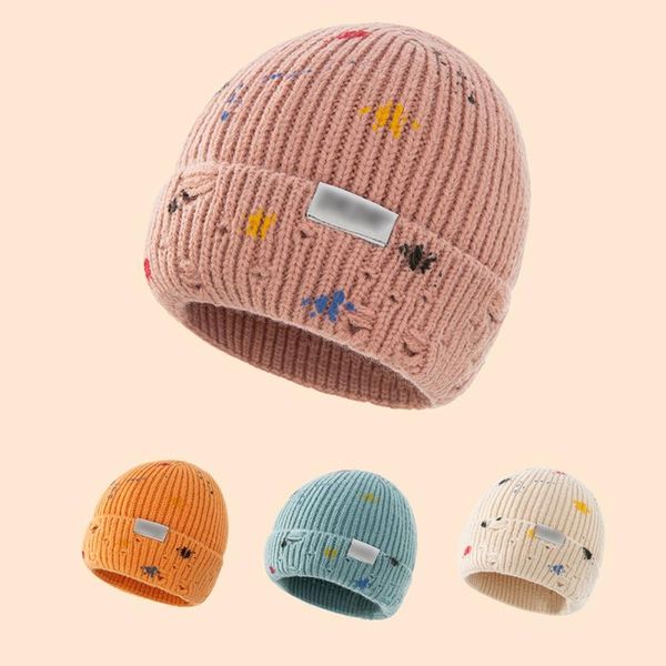 

caps & hats knitted kids beanie cap infant born baby boy girl hat autumn winter warm children girls for toddler bonnet, Yellow