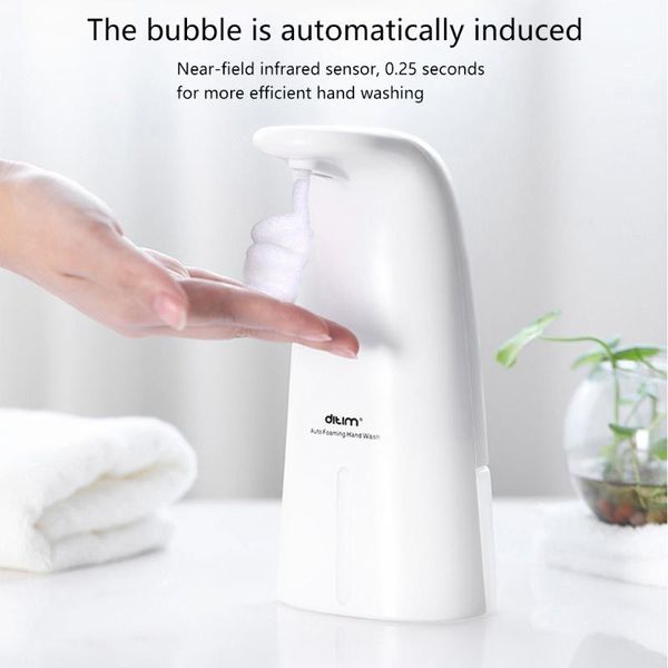 

storage bottles & jars 250ml automatic soap dispenser touchless sensor handwashing liquid hampoo detergent wall mounted for bathroom kitchen