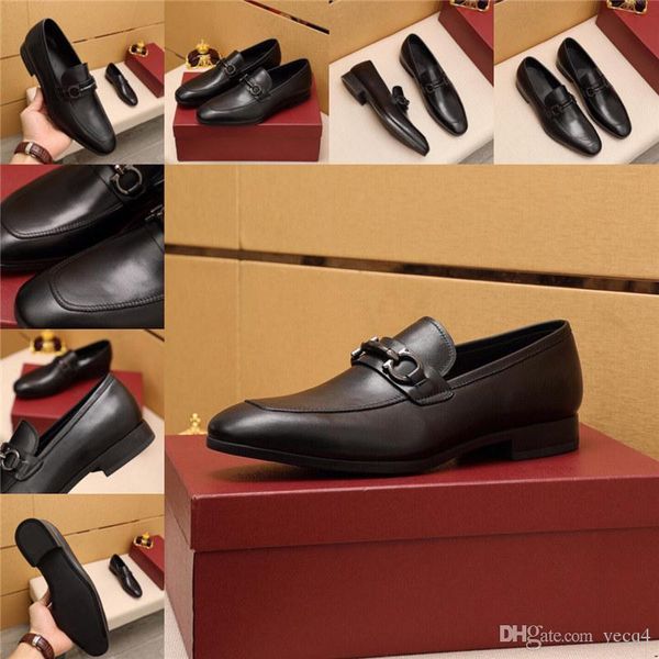 

bs men full grain genuine leather shoe for men brand oxford luxury men shoes fashion new luxury dress shoes mens formal shoes 22, Black