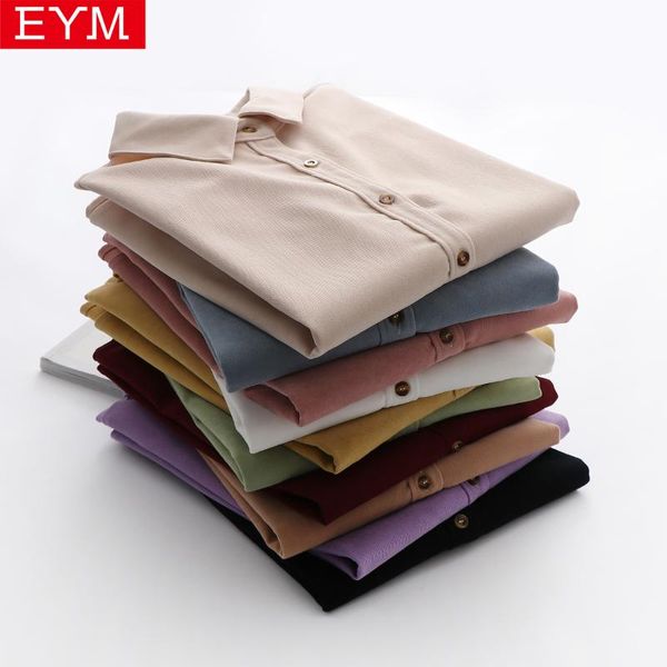 

women's blouses & shirts 2021 spring shirt simple design solid color casual lady loose large blouse female young style clothes, White
