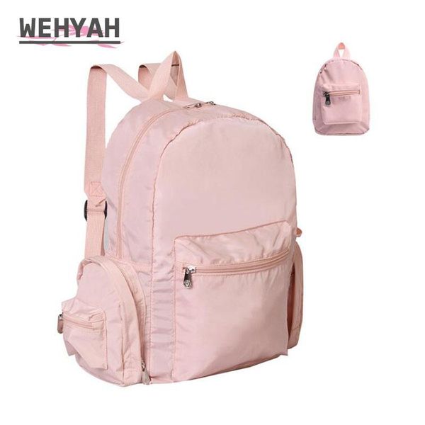 

backpack wehyah foldable bags korean backpacks school teen girl woman bag 2021 high capacity travel solid zy152