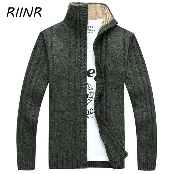 

ruelk 2020 sweater men autumn winter wool thick male cardigan 2021 fashion brand clothing outwear knitting sweter hombre, Black;white