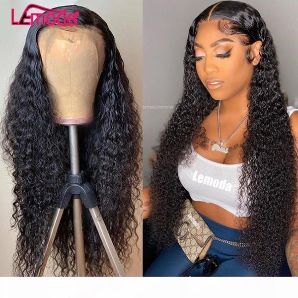 

hd transparent lace wig curly human hair wigs preplucked peruvian middle part lace frontal wig 150% remy 13x1 front, Black;brown