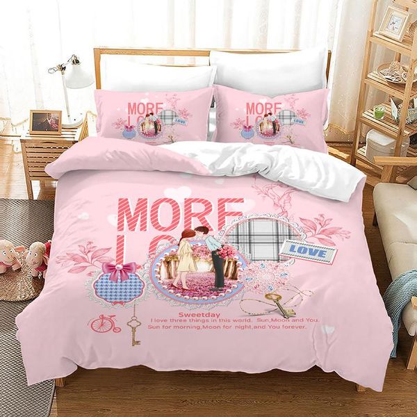 

valentine's day series bedding three-piece set home textiles full size bedding