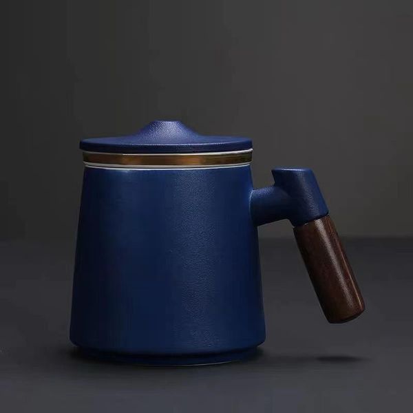 

factory direct cup separation cup ceramic cover office filter water customized mug