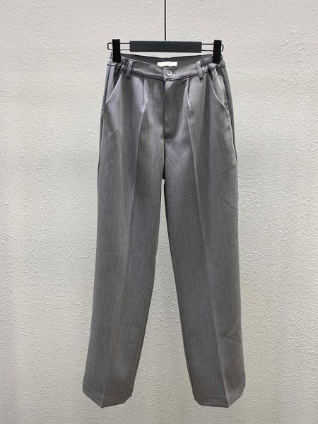 

grey fashion pants women's vertical straight pants 2021 new leisure high waist slim professional pants, Black;white