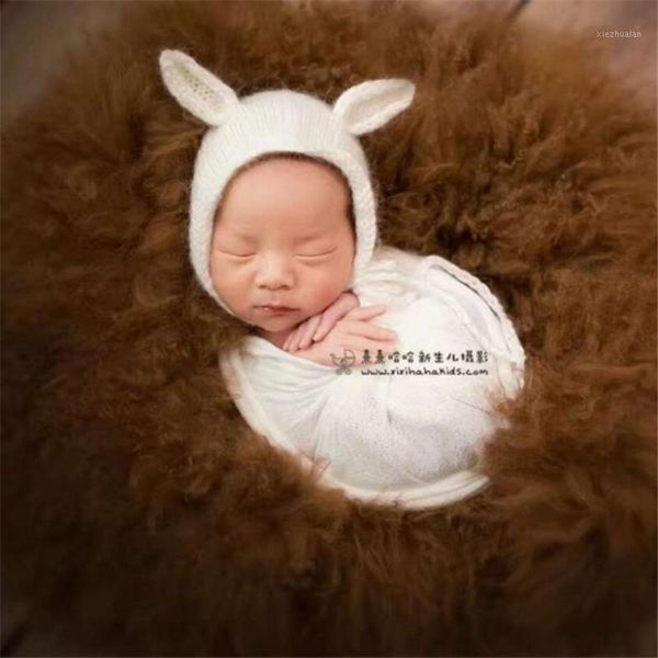 

blankets & swaddling blown wool curly blanket born layer backdrop baby pography prop felted layer1