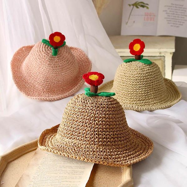 

menoea 2021 lovely sun protection baby hats practical outdoor activities cap creative flower casual cartoon cap for kids baby, Yellow