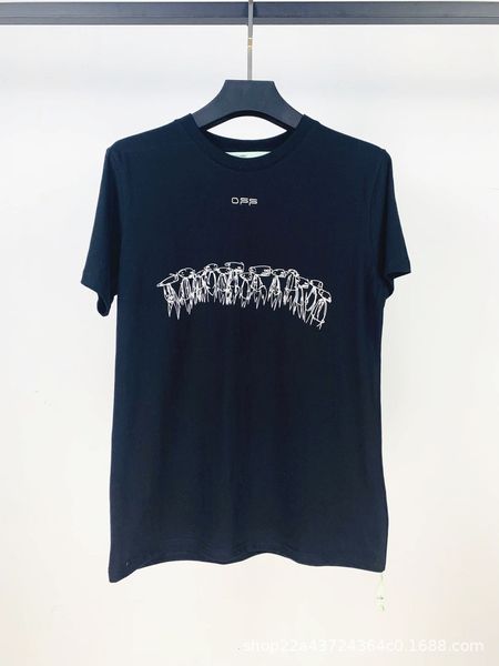 

the new summer 2020s spring tide off alien arrow graffiti series t-shirt short sleeve, White;black