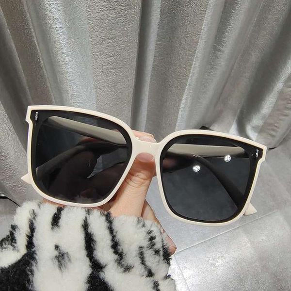 

sunglasses vintage oversize square women big frame sun glasses black fashion gradient female oculos, White;black