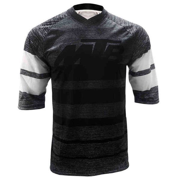 

short sleeve motocross racing riding downhill jersey moisture absorption and perspiration mtb moto cross retro t-shirt 0311, Black;white