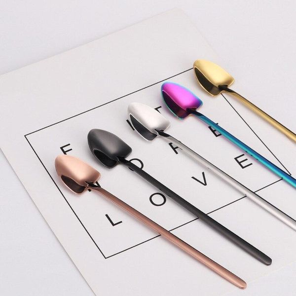 

spoons 1 pcs special style long handled stainless steel coffee spoon ice cream dessert for picnic kitchen accessories