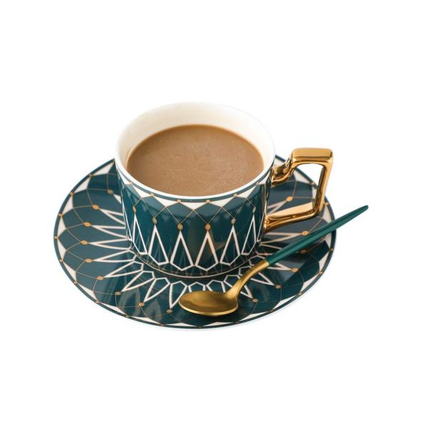 

cups & saucers luxury ceramic coffee cup set european style tea and saucer mate eco friendly xicara bar supplies eb50bd
