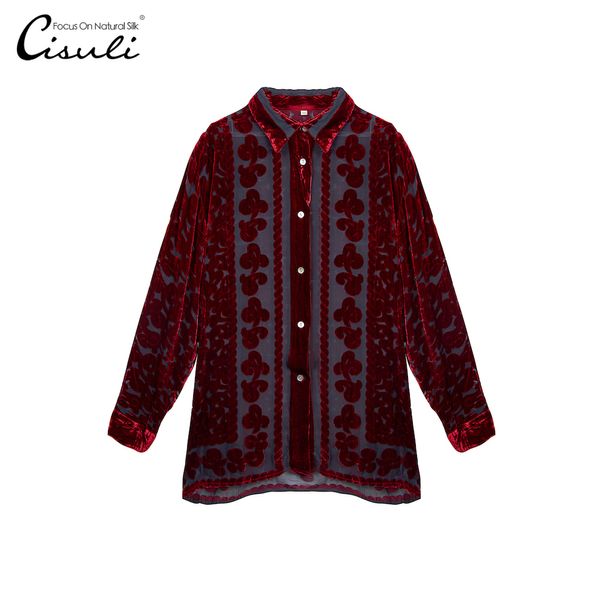 

silk velvet shirt silk woman shirt coat woman and blouses velvet shirt new for ladies comfortable and elegant lace blouses 210225, White