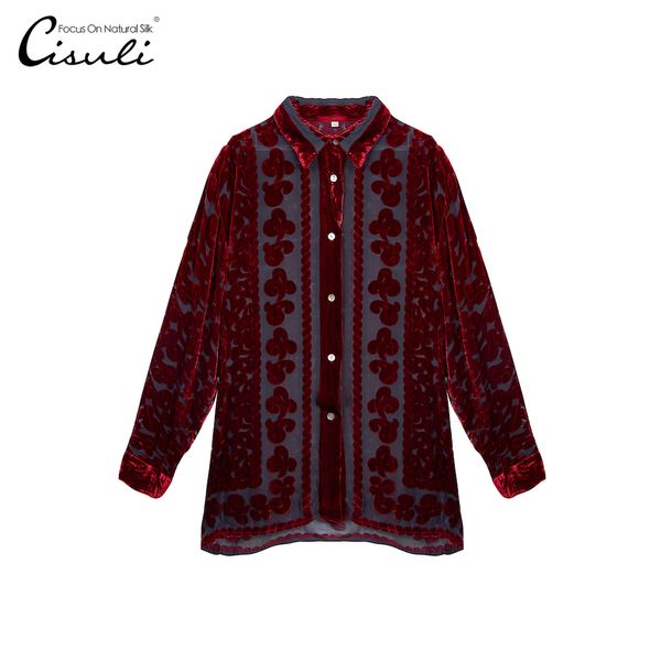 Camisa de veludo de seda camisa de seda camisa casaco de mulher tops e blusas camisa veludo novo para senhoras confortáveis ​​e elegantes lace bluses 210225