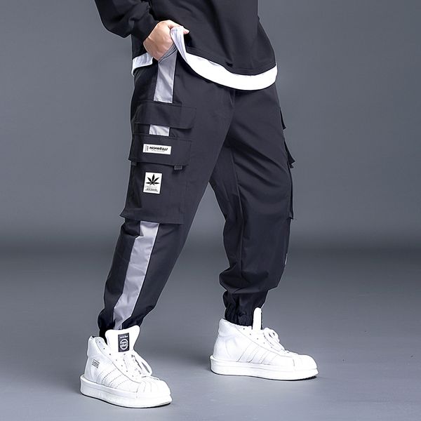 

2021 new plus 7xl 6xl 5xl track men's multi pockets hip hop male tatical joggers trousers fashion casual o72o, Black