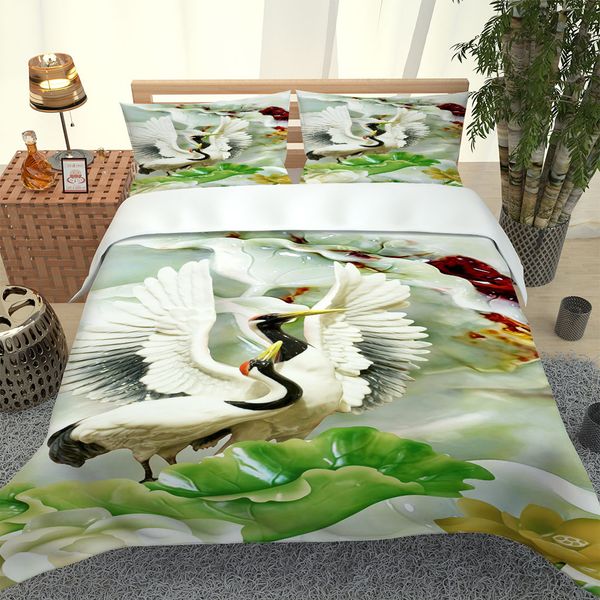 

modern luxury duvet cover marble printed bedding set twin full queen king size green marble bedding set