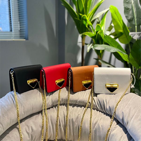 

mini crossbody designer bag luxury shoulder bags gold chain high-quality genuine leather various styles different colors with original box s