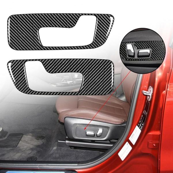 

other interior accessories carbon fiber 2pcs exquisite universal seat adjustment panel frame black cover professional