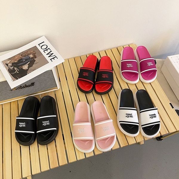 

2021 2021 summer mq men's and women's flat high version thick bottom heightening muffin cool slippers luxurysss designersss shoes, Black