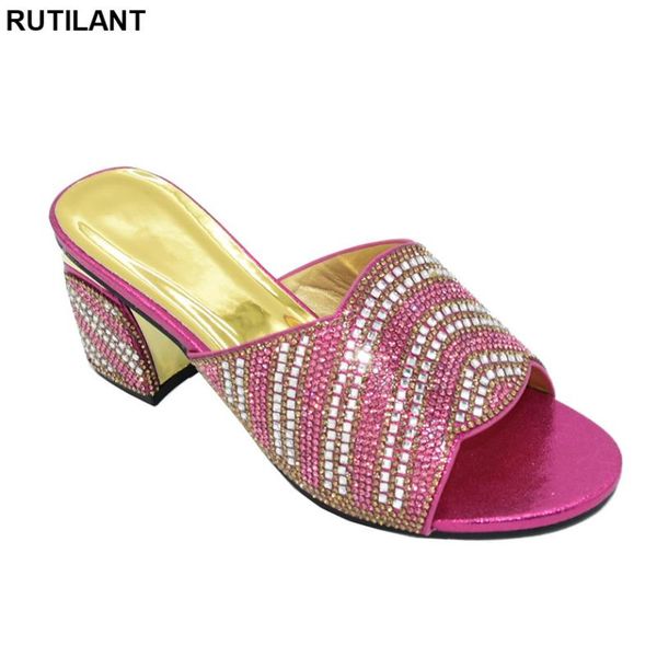 

dress shoes latest design italian nigerian open toes sandals party women's slippers with diamonds for, Black