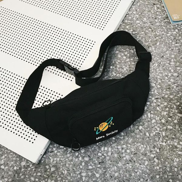 

waist bags 2021 canvas women chest bag casual travel ladies messenger shoulder fashion fanny pack banana pocket