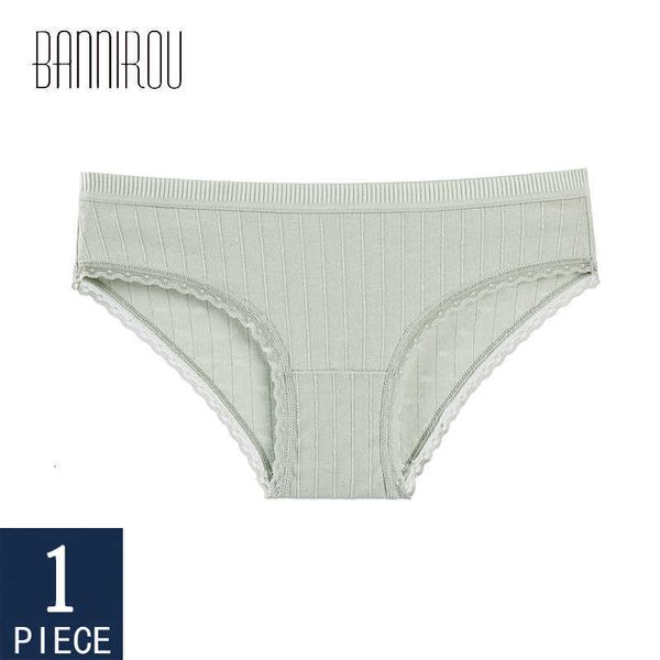 

women's panties bannirou cotton underwear for woman female soft lace briefs 2021 new 1 piece, Black;white