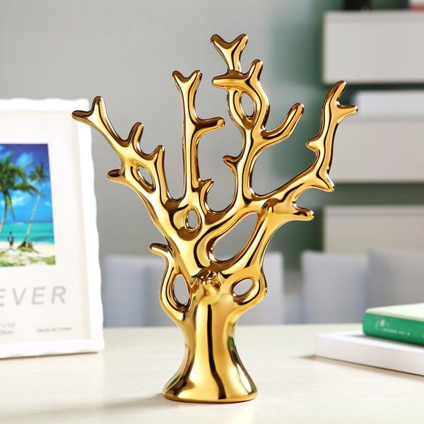 

vases gold silver ceramic tree home decor crafts room decoration kawaii ornament porcelain figurines christmas articles