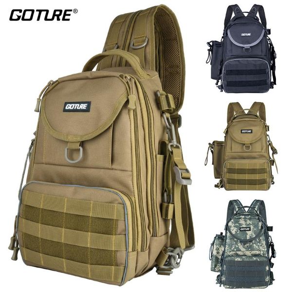 

fishing accessories goture multifunctional outdoor sports bags lure tackle bag backpack chest hand for hunting hiking traveling