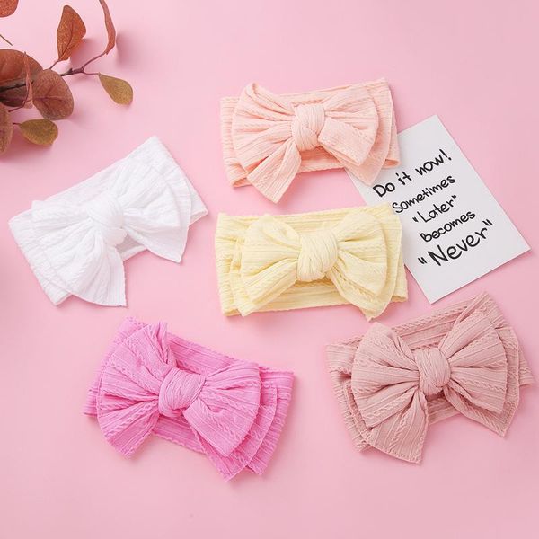 

hair accessories baby headband flower dot print children hairwear born girl for little babies elastic band, Slivery;white