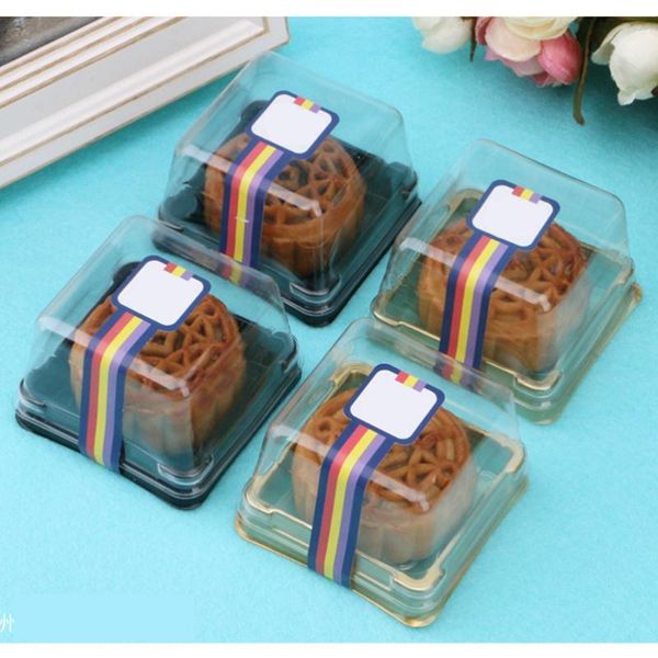 

gift wrap 50 pcs 80g cake boxes square moon tray packaging