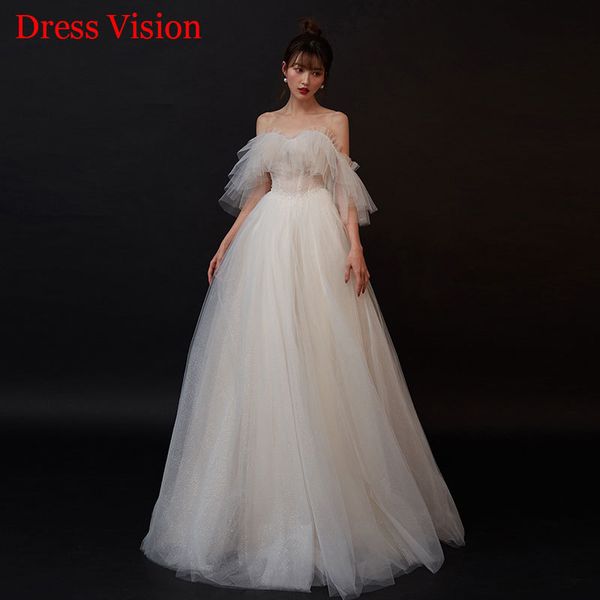 

2021 style wedding soire vestido noiva suknia lubna lace-up robe de mariage 8kkr, White