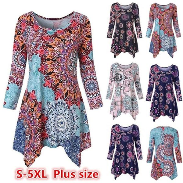 

casual dresses fashion women dress autumn round neck print printed plus size slim long sleeve female vestido mujer #40, Black;gray