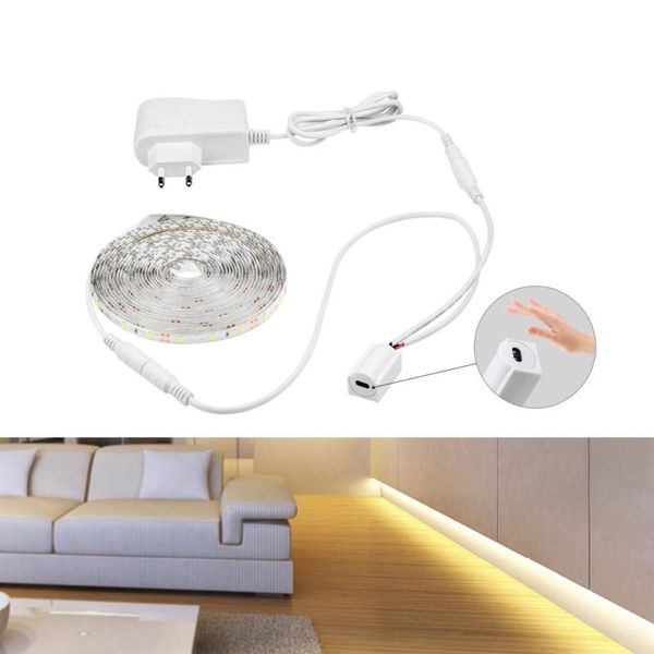 

led lights strip 12v hand wave control cabinet light ir infrared sensor led ribbon kitchen wardrobe lamp diode tape strip