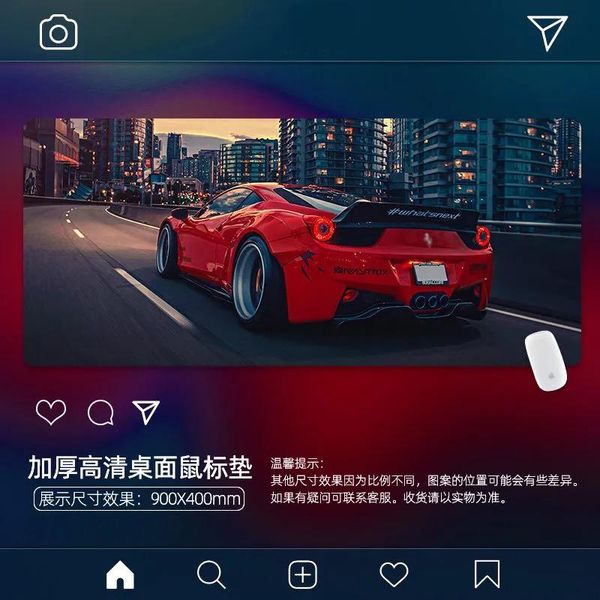 

mouse pads & wrist rests sports car personality creative pad variety of cool pattern keyboard computer desk natural rubber carpet home