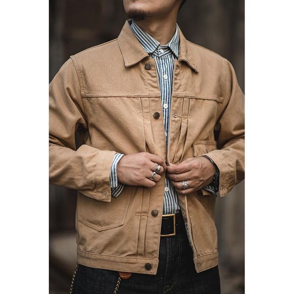 

men's jackets 2021 canvas work jacket men vintage chore coat amekaji erkekler ceket bleu de traavail engineer sack, Black;brown
