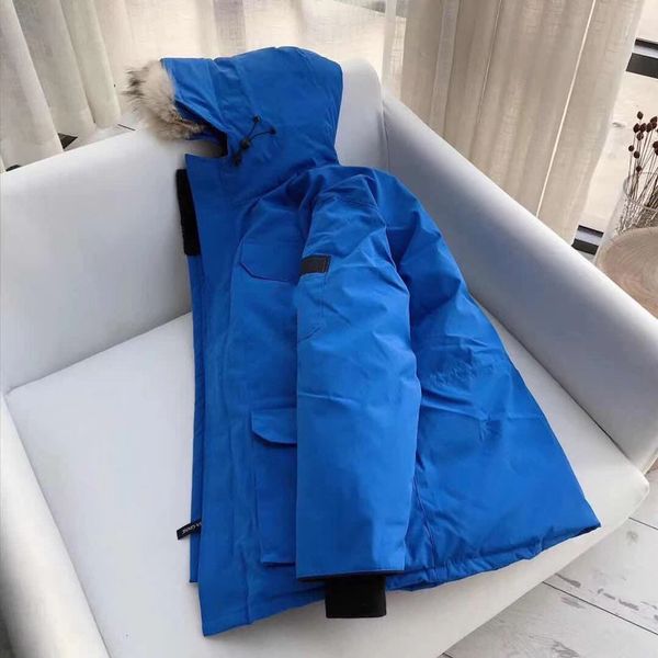 

fashion autumn winter style men jackets mens down coats windbreaker parkas classic clothing real fur842, Black