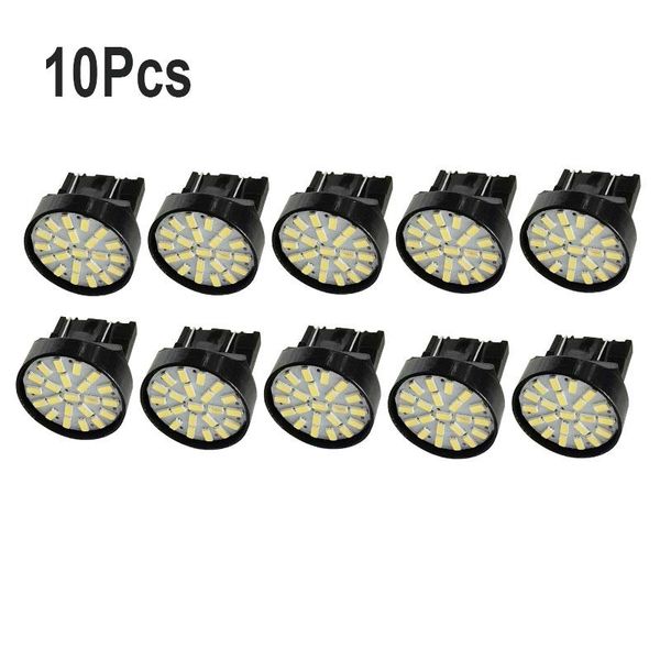 

emergency lights 10x t20 led 7443 7440 w21/5w 3014 1206 22 smd car reversing backup lamp sbrake light turn steering direction indicator