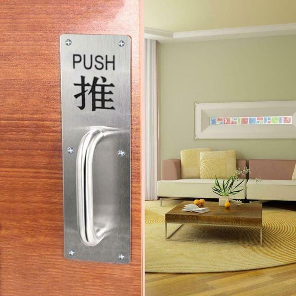 

handles & pulls 1pc steel push/pull plate handle channel door balcony gate for fire wooden iron x4a3