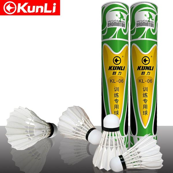 

kunli badminton shuttlecocks kl-06 straight duck feather feather shuttlecocks for training super durable