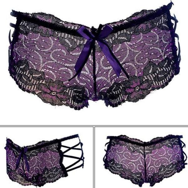 

salablefashion women hollow ee strike hipster cross-ties panties, Black;pink