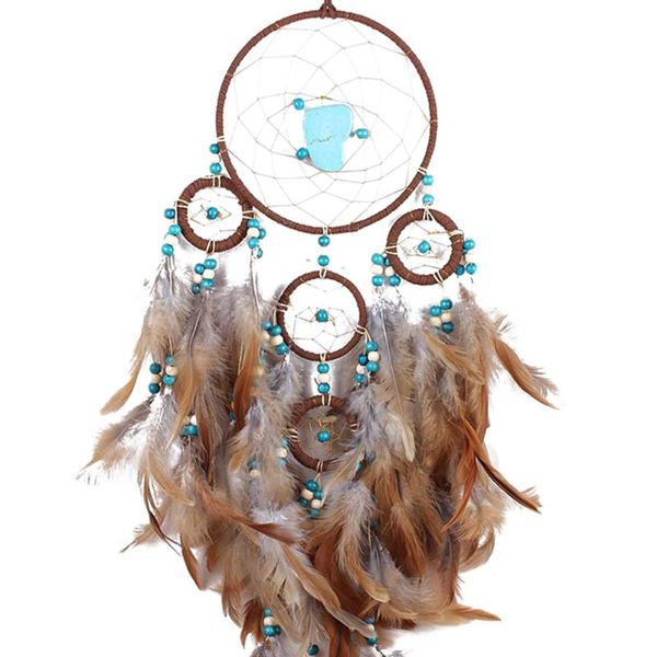 

decorative objects & figurines wall dreamcatcher wind chimes handmade feather dream catcher braided ornament art for room decoration hanging