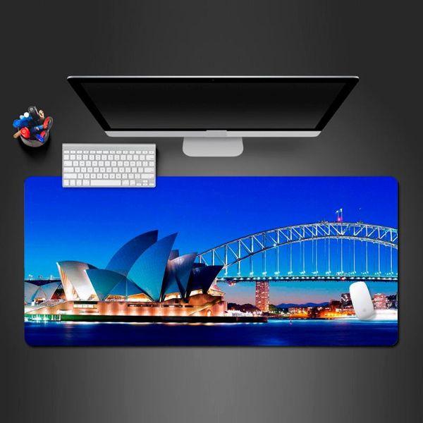 

mouse pads & wrist rests sydney city landscape pad advanced pc game computer player mousepad rubber washable big table to gamer christmas gi