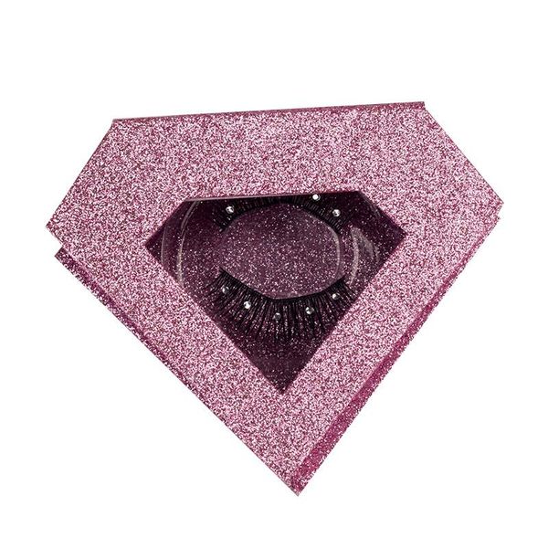 

storage bags diamond shape wholesale eyelash box packaging fake 3d mink eyelashes boxes faux cils magnetic case lashes empty
