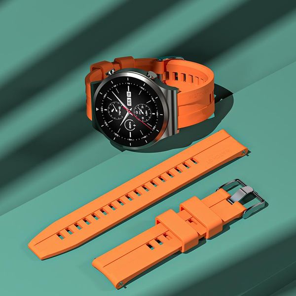 

watch bands 22mm bracelet for huawei 3 gt 2 pro 2e silicone strap samsung galaxy 46mm accessories honor magic, Black;brown