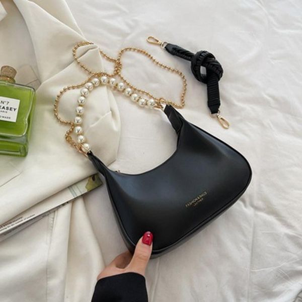 

evening bags casual dumpling type small bag women's 2021 summer fashion pearl chain concise female handbag underarm shoulder