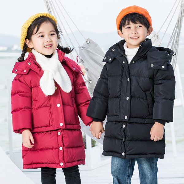

children's winter coat boys hooded outwear casual kids down cotton jacket snowsuit warm parka for girls tz533, Blue;gray