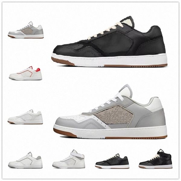 

[with box]2021 designers men women b27 shoes leisure low high sports shoes leather sports shoes leather tpu bottom size 35-44 d5yt#, Black