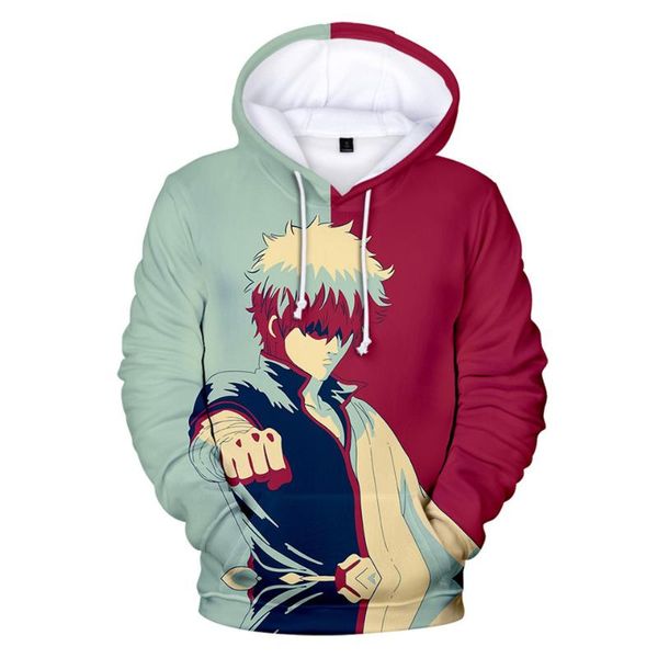 

men's hoodies & sweatshirts 3 to 14 years kids hoodie anime gintama tracksuit sweatshirt boys girls sakata gintoki harajuku coat jacket, Black